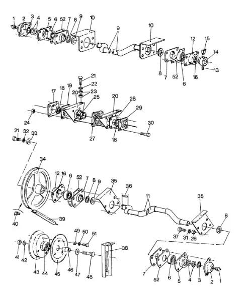 391092 - Вал задний клавиш соломотряса ТС56, ТС5080